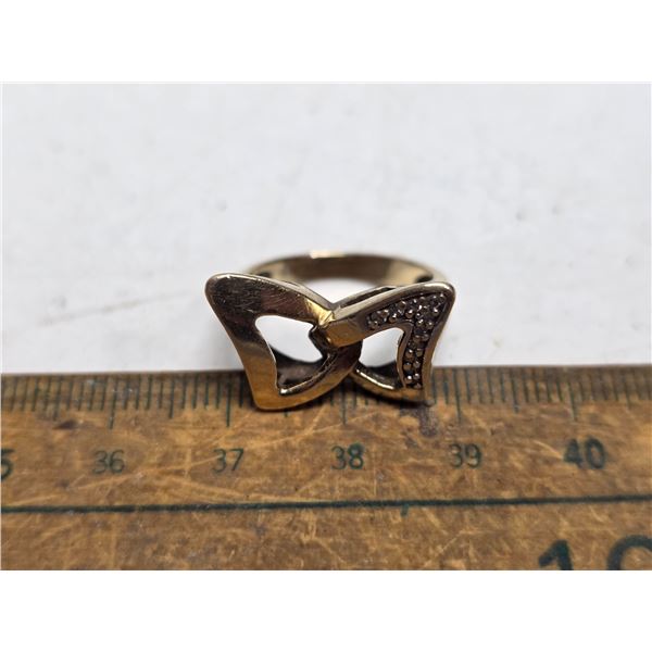 10K Gold Butterfly Ring - 9 Diamonds, bought in 1999 at Saskatoon Peoples. Size 6.5
