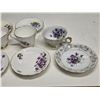 Image 3 : Purple Violet Pattern China - 1 "Grandmother" - 10 pieces