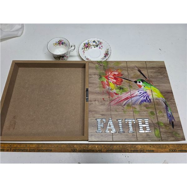 Royal Albert "Humming Bird" Woodland Series + 2 Humming Bird Art