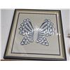 Image 2 : Crochet Professional Framed Butterfly 16.5x18.5 inches + Butterfly "Aynsley" Teacup