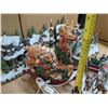 Image 3 : Lot of Vintage Christmas Decor (Rocking Music Player, and Village Decor)