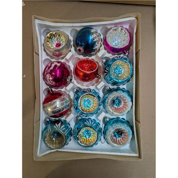 Box of Vintage Christmas Ornaments