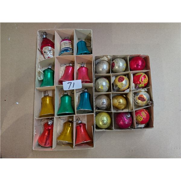 (2) Boxes of Vintage Christmas Ornaments