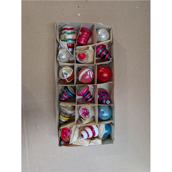 Box of Vintage Christmas Ornaments