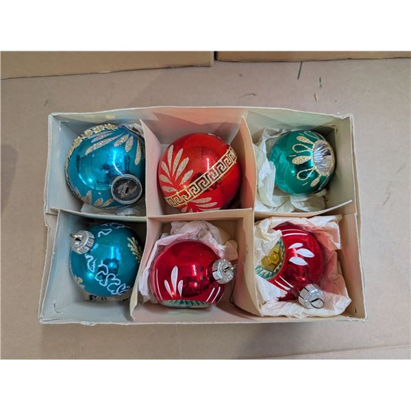 Box of Vintage Christmas Ornaments