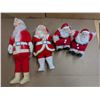 Image 1 : Lot of (4) Vintage Santa Decor Figures (2) Sitting Shelf Santa's