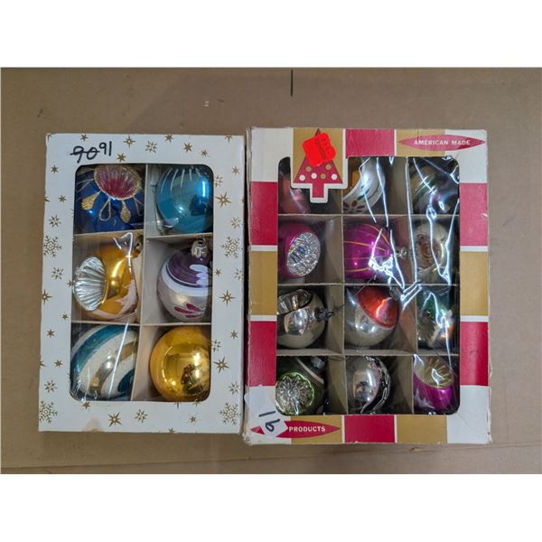 (2) Boxes of Vintage Christmas Ornaments