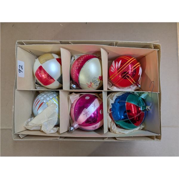Box of Vintage Christmas Ornaments
