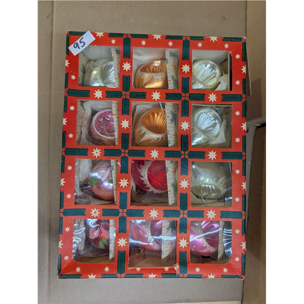 Box of Vintage Christmas Ornaments
