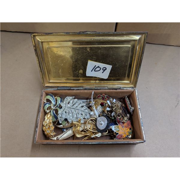 Possible Bronze Box full of misc. Jewelry