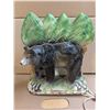 Image 1 : Porcelain 1978 "Bear in Woods" Display w/Black Light (works)
