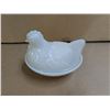 Image 1 : Glass Hen Nest Bowl Design (Milk Glass)