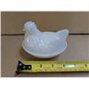 Image 2 : Glass Hen Nest Bowl Design (Milk Glass)