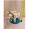 Image 2 : Vintage Wooden (2) Cow Figures On Stand