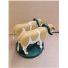 Image 4 : Vintage Wooden (2) Cow Figures On Stand