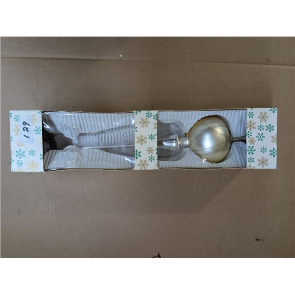 Vintage Christmas Longer Ornament w/ Original Box