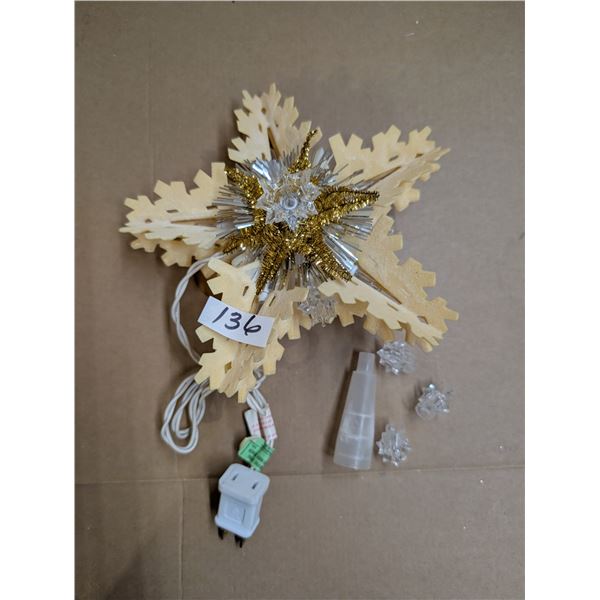 Vintage Light Christmas Tree Topper (works)