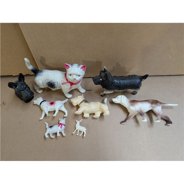 Lot of Vintage Plastic Animals