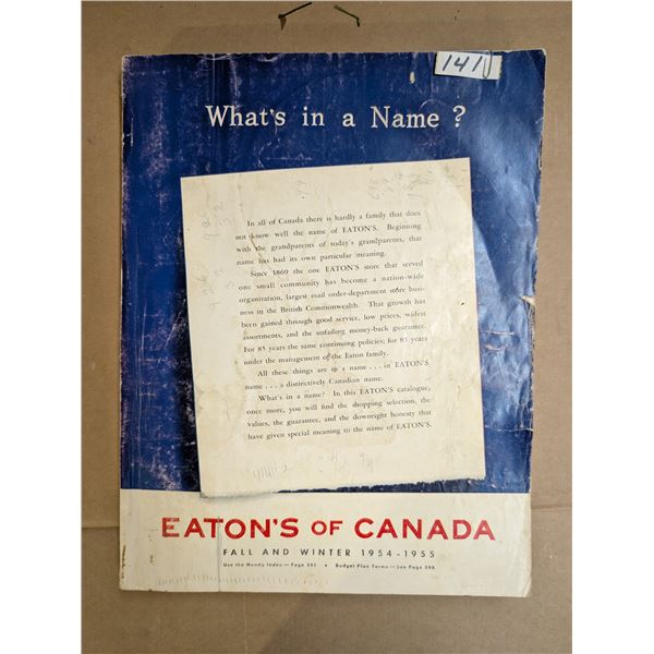 Vintage Eaton's of Canada Catalogues 1954-1955