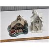 Image 1 : Tealight Holder "Trappers Cottage" made by Partylite + Winter Teashop Tealight Holder