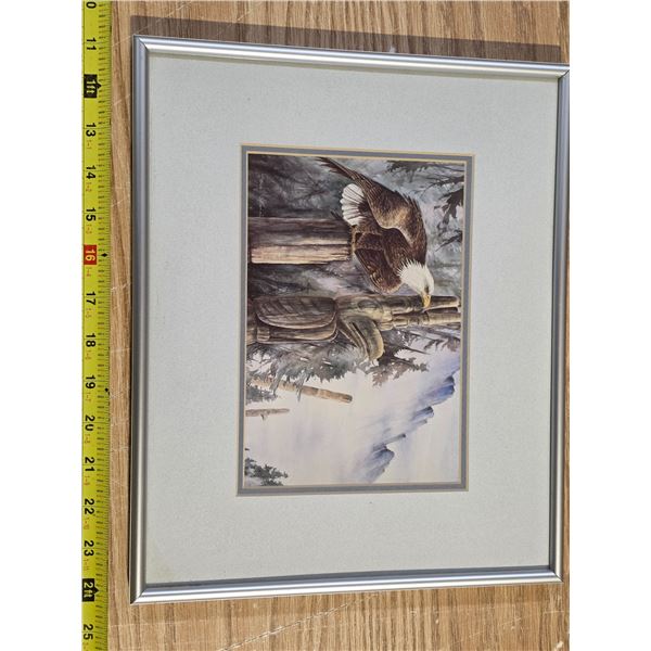 Power of the eagle- Art water colour  print- 13" by 11"