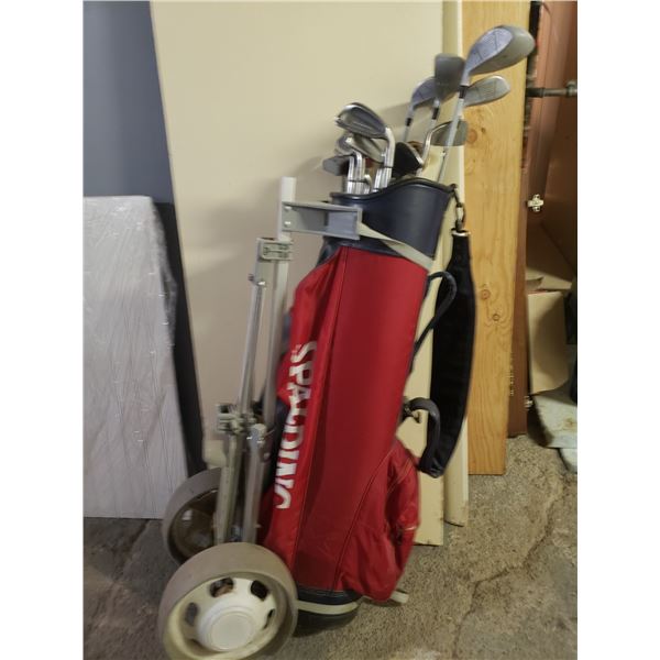 Ladies golf club set with pull cart