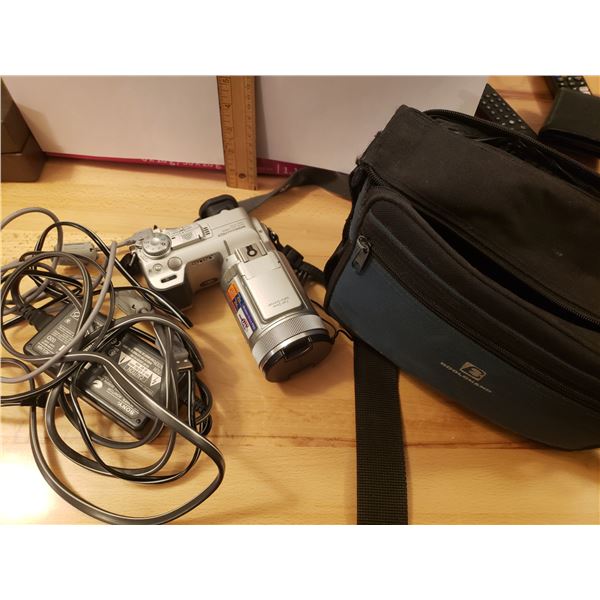 Sony digital camera with charging cables
