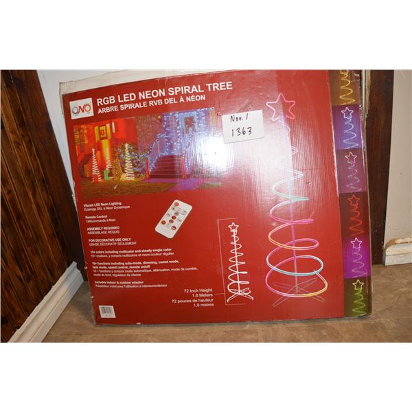Neon Spiral Christmas Tree
