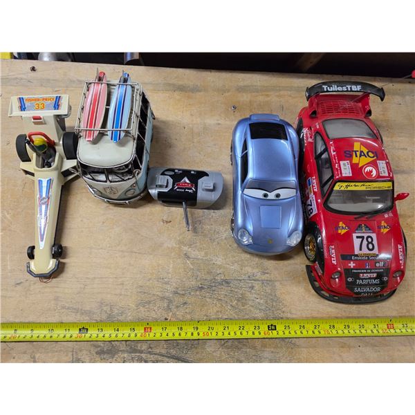 Lot of toy cars- some arre remote control