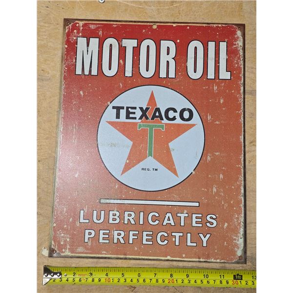 Texaco motor oil sign- reproduction