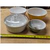 Image 2 : 3 bowls and 1 dish- pyrex and corning ware
