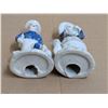 Image 4 : (2) Victorian Blue and White Vintage Porcelain Figures