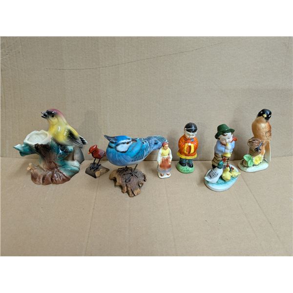 Lot of vintage Figurines (Wood/Porcelain)