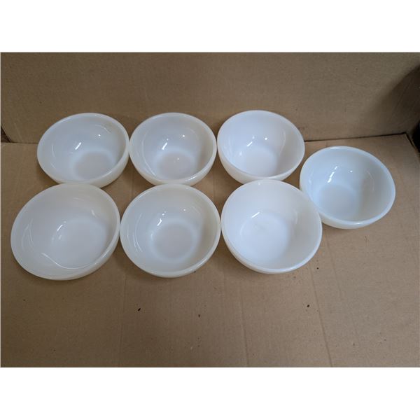 Lot of Vintage Milk Glass Fire King Bowls