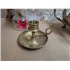 Image 2 : Vintage Brass Candle Stick Holder w/ ring Holder w/ Candle Misc. items