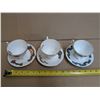 Image 2 : (3) Adderley Fine Bone China Tea Cup and Saucers