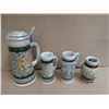 Image 1 : (4) Vintage 1978,1983, and 1986 Avon Brand Made Steins (1) Large (3) Small