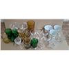 Image 1 : Lot of Vintage Glasses (Colored, Crystal, and etc.)