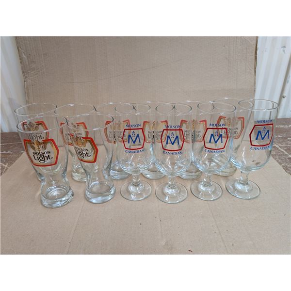 Lot of Molson/ Molson Light Glasses