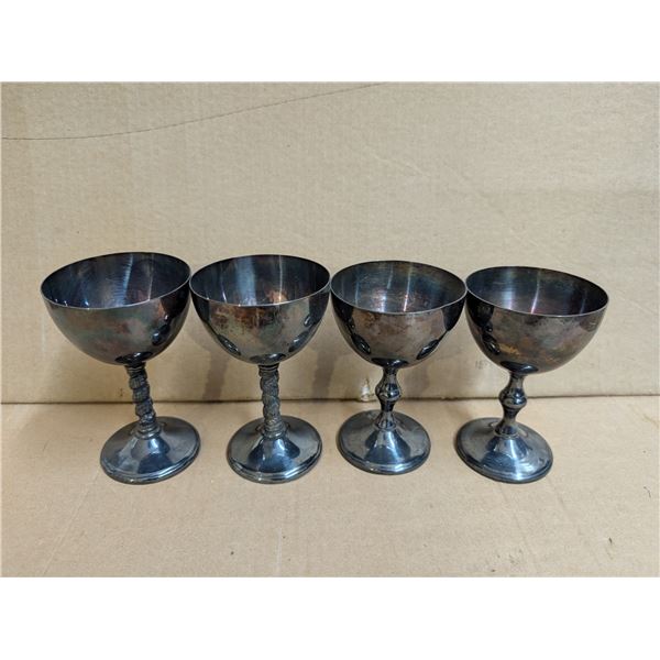 Vintage, made in Canada Viking Plate Silver Goblets