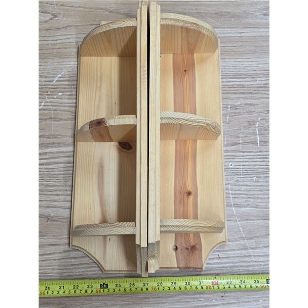 2 corner shelving units- 20"H