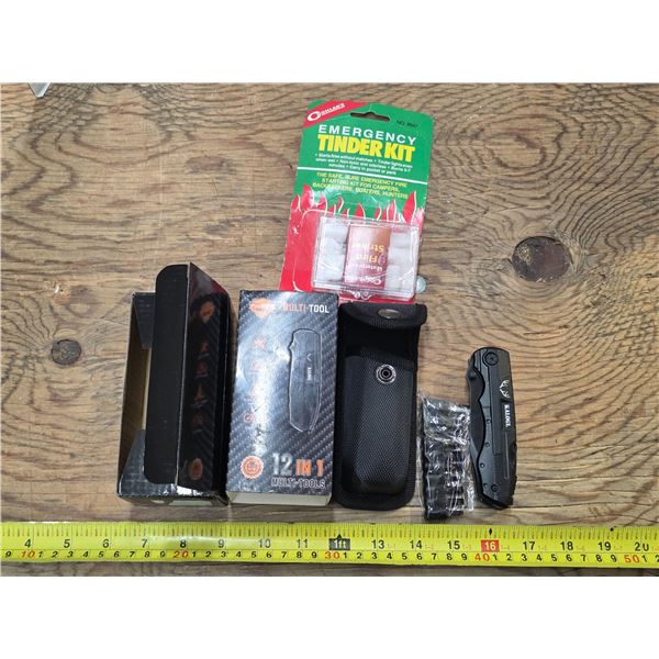 Multi tool and fire starter