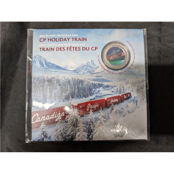 Royal Canadian Mint Sealed  2022 Nickel Plated Steel "CP Holiday Train" 50 cent Coin