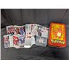 Image 1 : Vintage TV Animation Edition Tin Container full of Misc. Hockey Cards