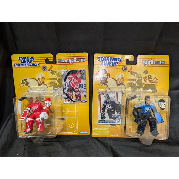 (2) Vintage Starting line up 1998 Edition Factory Sealed Hockey Figures (Chris Osgood and Daren Pupp