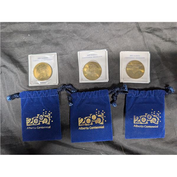 (3) 2005 Alberta Centennial Medallion w/ Certificate of Authenticity