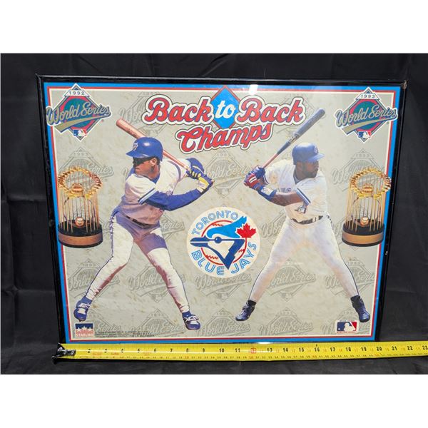 Vintage Commemorative Plaque 1992-1993 World Series Championship 20"x16.5"
