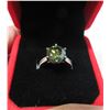 Image 2 : 3.00 CT GRA CERTIFIED ROUND BRILLIANT CUT MOISSANITE STONE VVS BLUISH GREEN COLOR WITH 34 ROUND BRIL