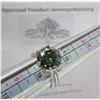 Image 4 : 3.00 CT GRA CERTIFIED ROUND BRILLIANT CUT MOISSANITE STONE VVS BLUISH GREEN COLOR WITH 34 ROUND BRIL