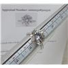 Image 3 : 5.00 CT GRA CERTIFIED ROUND BRILLIANT CUT MOISSANITE STONE VVS D COLOR SET IN CENTER WITH 14 ROUND B